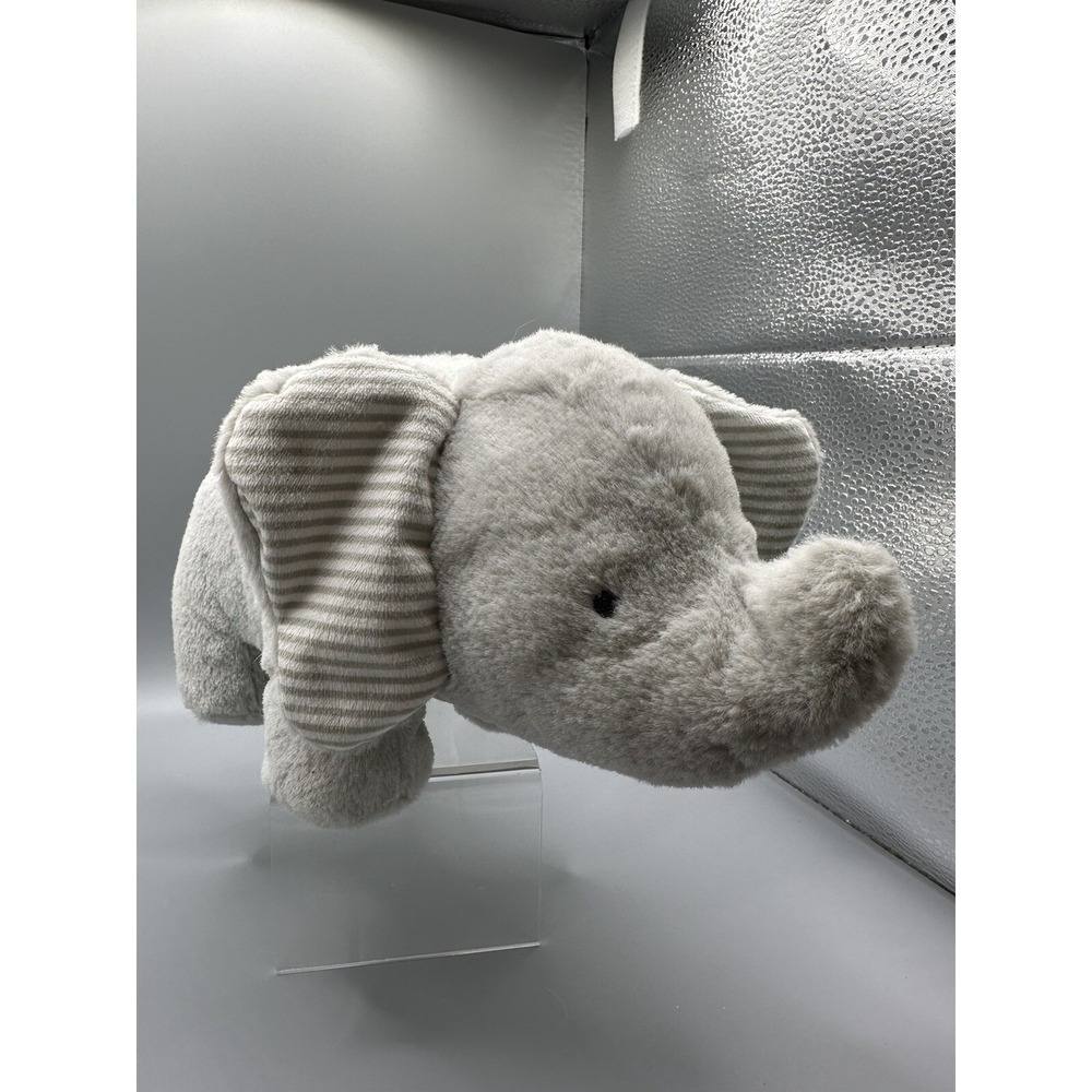 Carter's Elephant Musical Plush Wind Up Gray Stripe 9" Stuffed Animal Grey Works - Picture 3 of 16